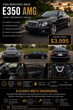 2009 Mercedes-Benz E350 AMG Sport Package