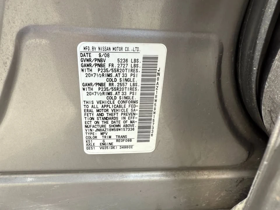 2009 Nissan Murano 2nd Gen - Image 20 of 20