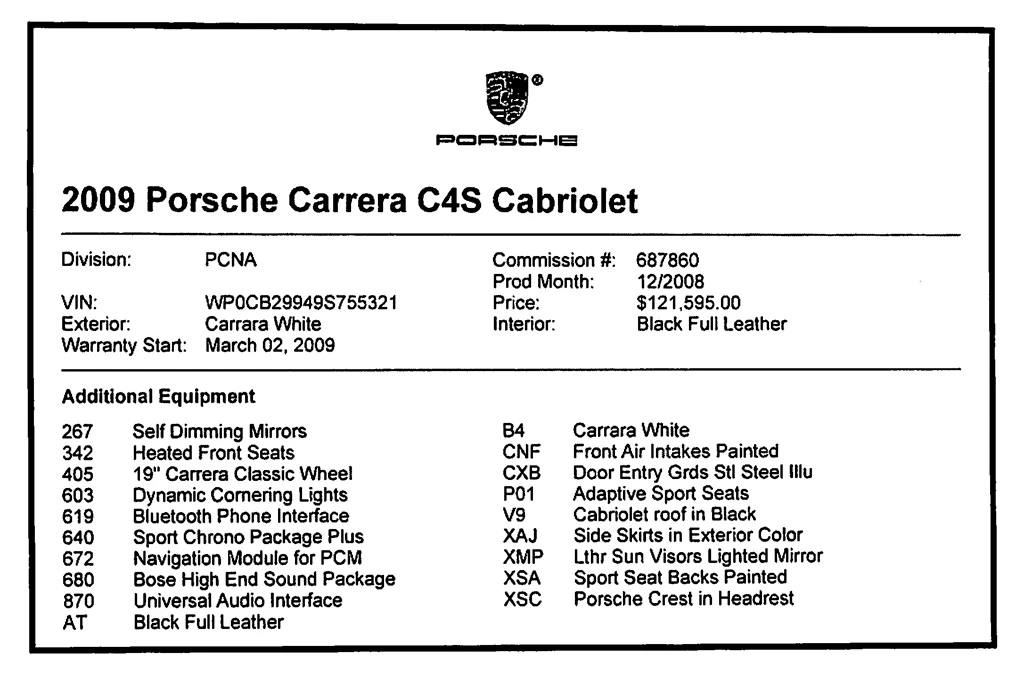 2009 Porsche 997 Carrera 4S - Image 9 of 10