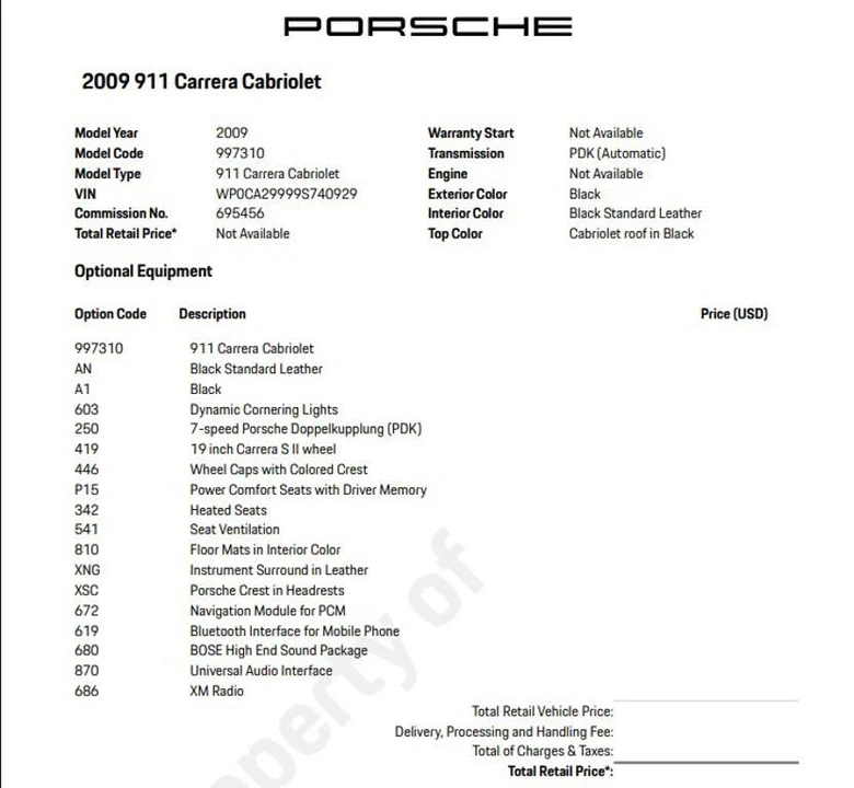 2009 Porsche 997 Carrera - Image 9 of 31