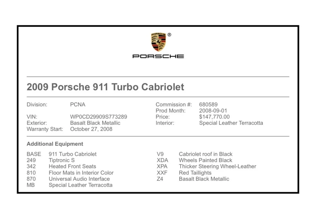 2009 Porsche 997 Turbo - Image 21 of 21