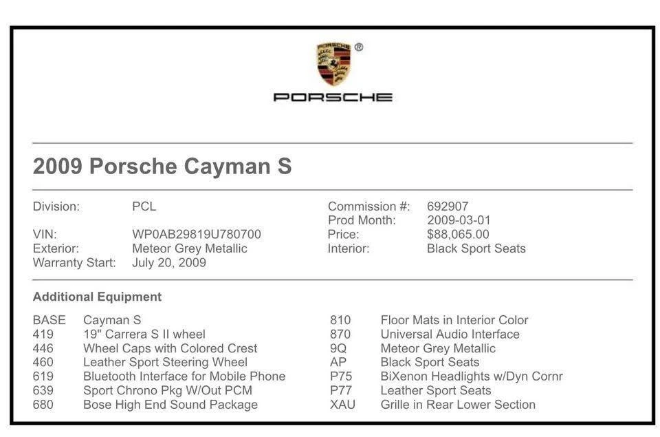 2009 Porsche 987 Cayman S - Image 15 of 15