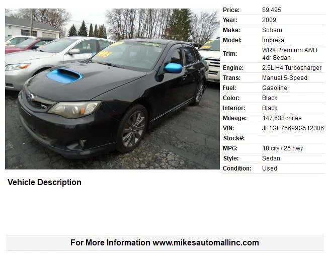 2009 Subaru Impreza WRX 3rd Gen - Image 2 of 9