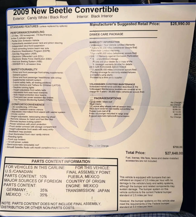 2009 Volkswagen New Beetle - Image 10 of 14
