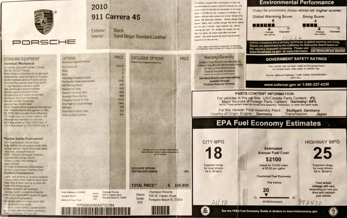 2010 Porsche 997 Carrera 4S - Image 27 of 27