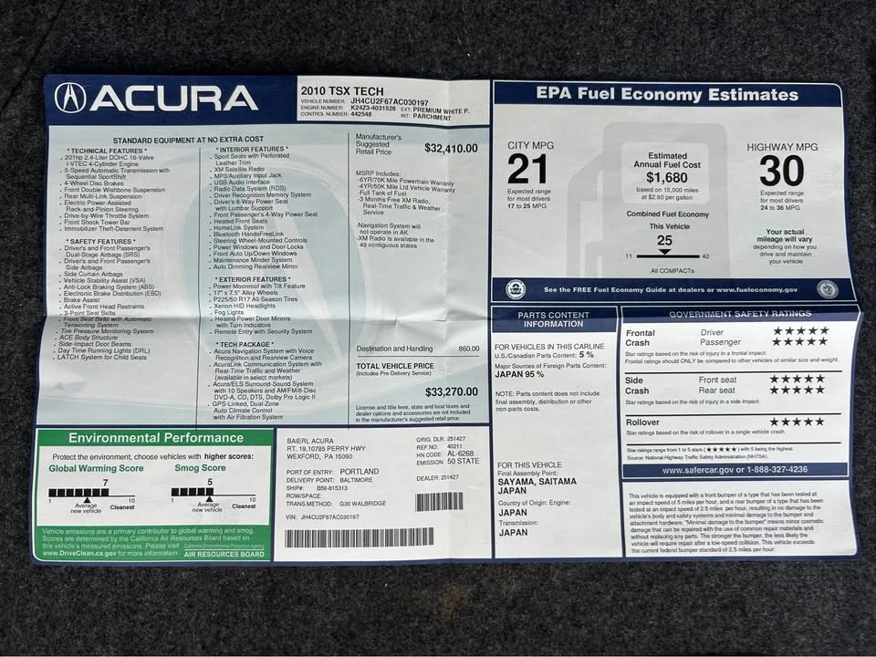 2010 Acura TSX 2nd Gen - Image 17 of 18