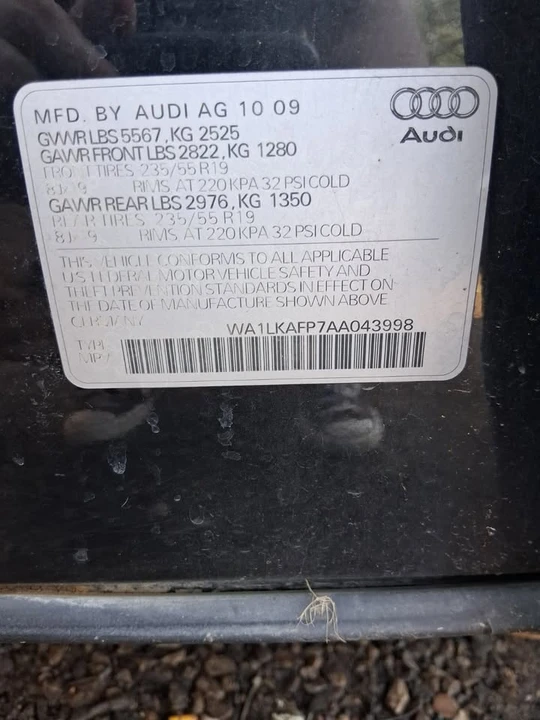 2010 Audi 8R Q5 - Image 7 of 7