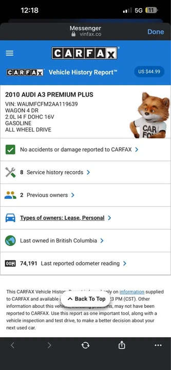2010 Audi 8P A3 - Image 10 of 10