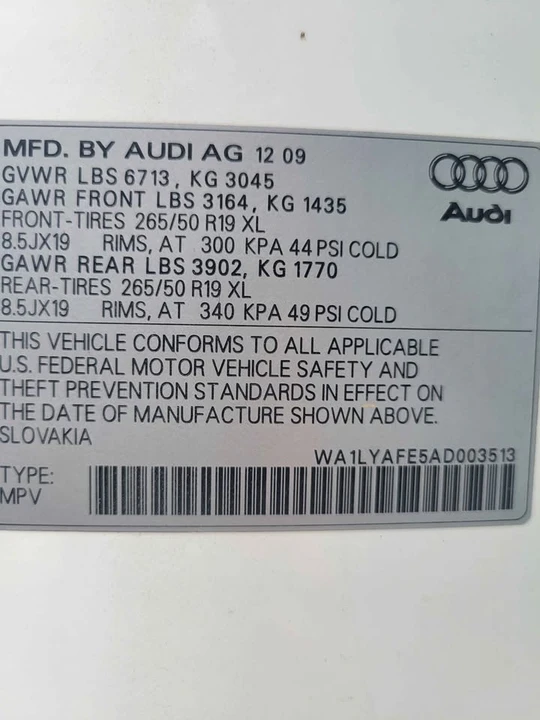 2010 Audi 4L Q7 - Image 9 of 9
