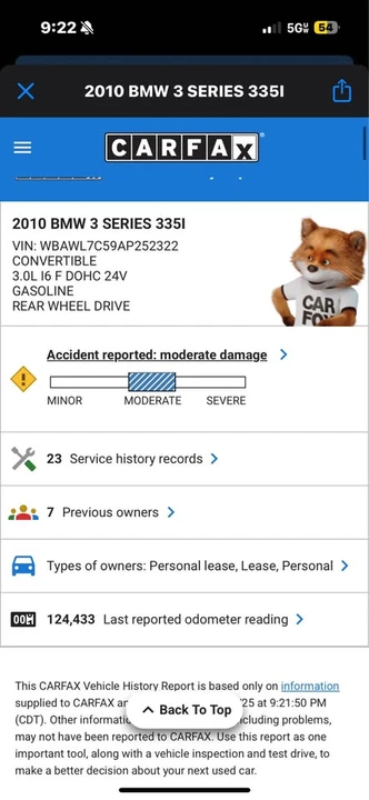 2010 BMW E93 335i Convertible - Image 5 of 5
