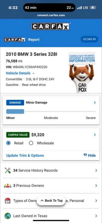 2010 BMW E93 3 Series Convertible - Image 23 of 24