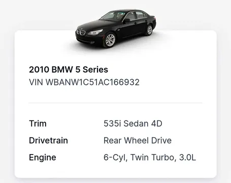 2010 BMW 535i Gran Turismo xDrive Sedan 4D