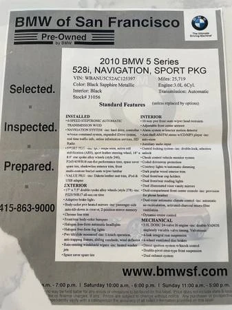 2010 BMW E60 5 Series Sedan - Image 8 of 9