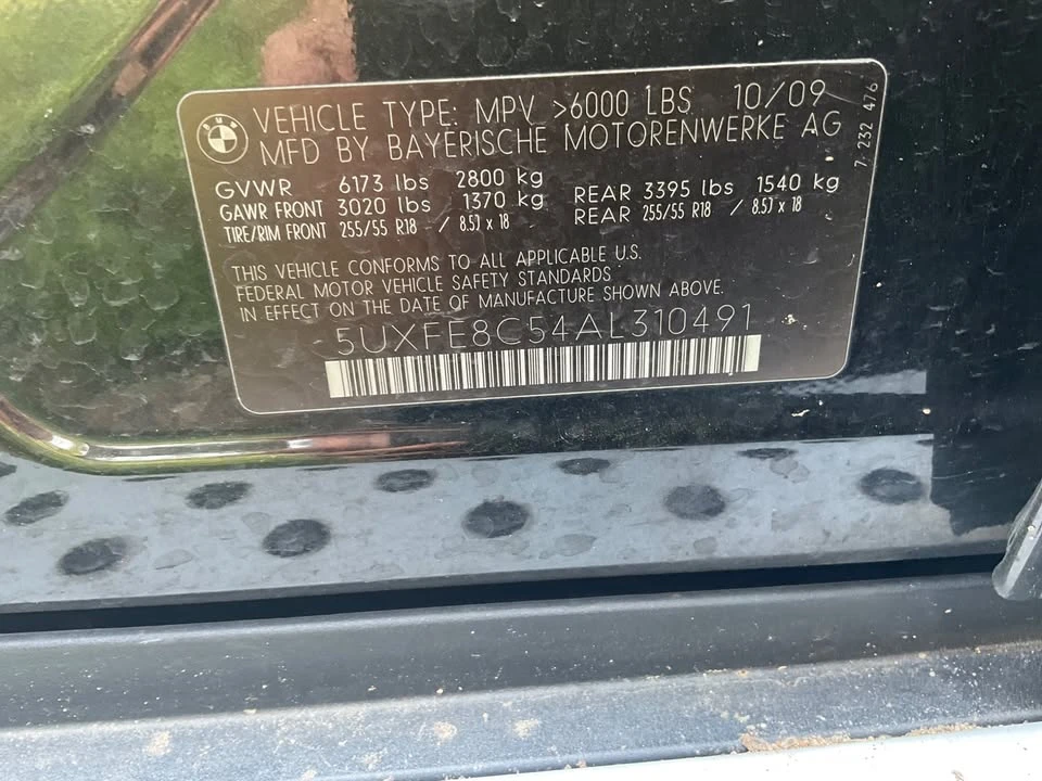 2010 BMW E70 X5 - Image 9 of 9
