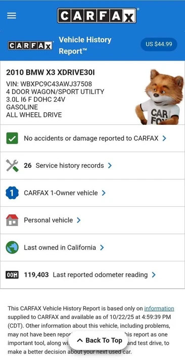 2010 BMW E83 X3 - Image 13 of 14