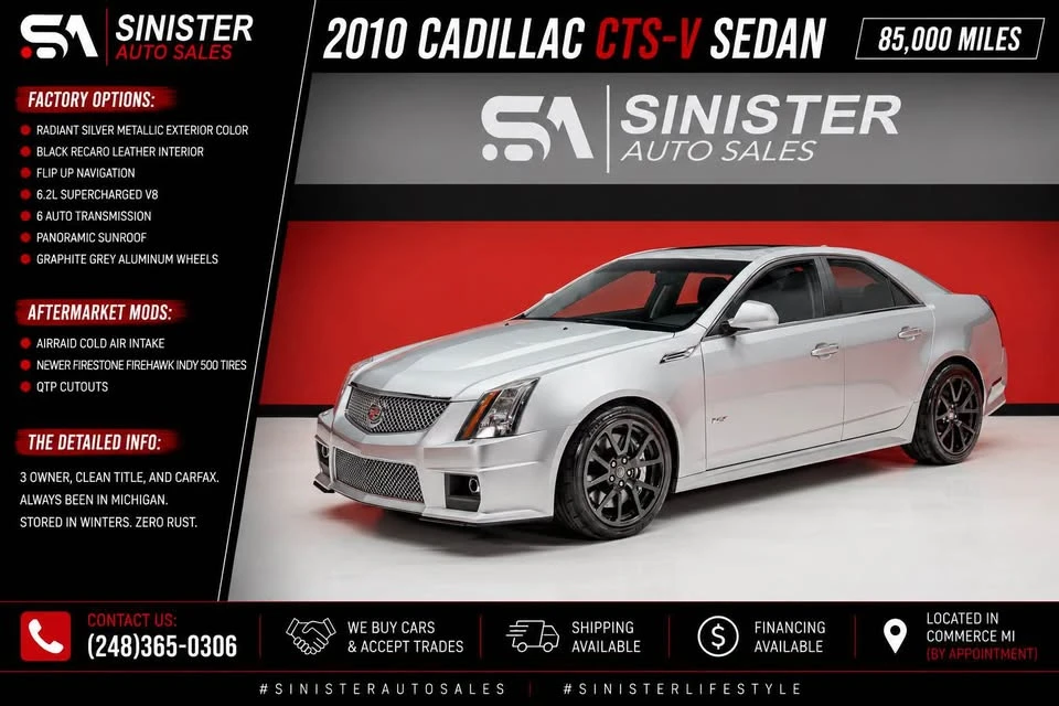 2010 Cadillac CTS-V 2nd Gen - Image 2 of 20