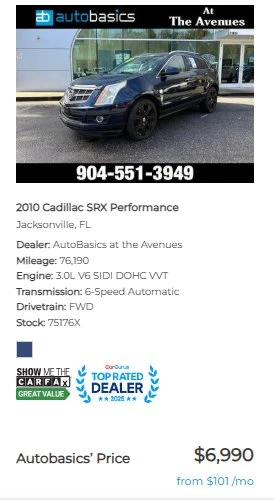 2010 Cadillac SRX - Image 2 of 2
