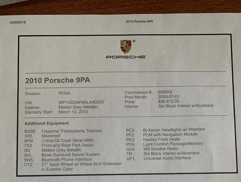 2010 Porsche 955/957 Cayenne S - Image 3 of 4