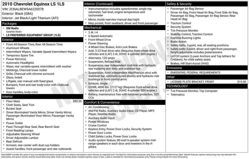 2010 Chevrolet Equinox - Image 7 of 12