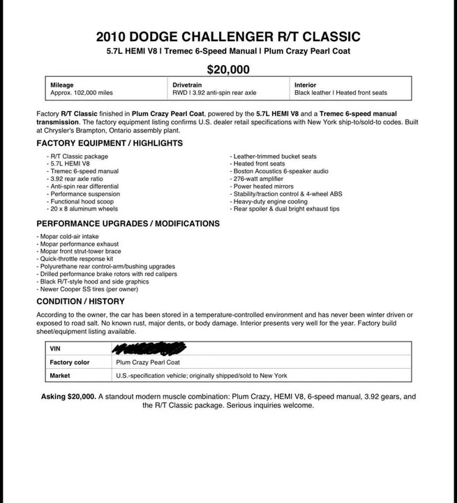 2010 Dodge Challenger 3rd Gen - Image 2 of 10