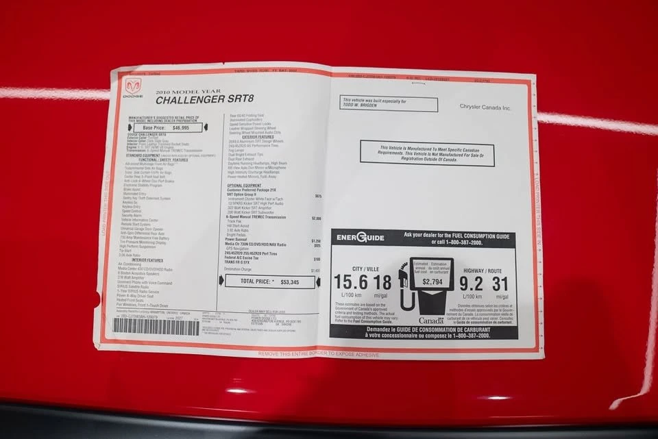 2010 Dodge Challenger SRT8 & 392 3rd Gen - Image 5 of 19