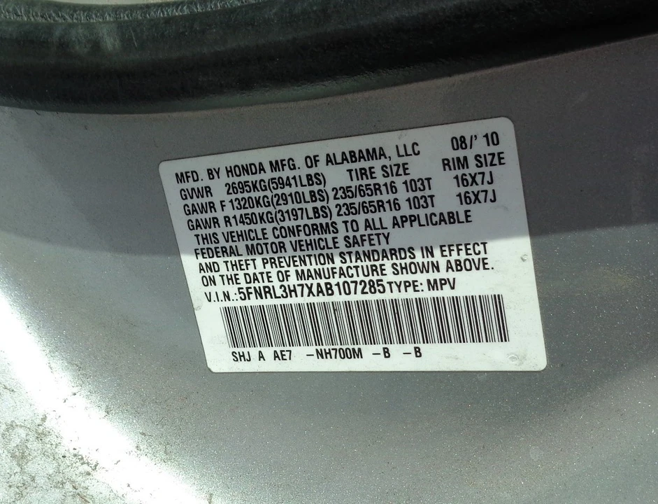 2010 Honda Odyssey - Image 14 of 14