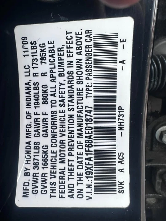 2010 Honda Civic 8th Gen - Image 9 of 10