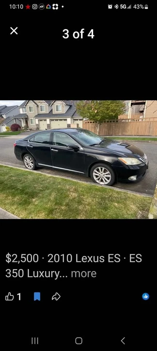 2010 Lexus ES 5th Gen - Image 2 of 4