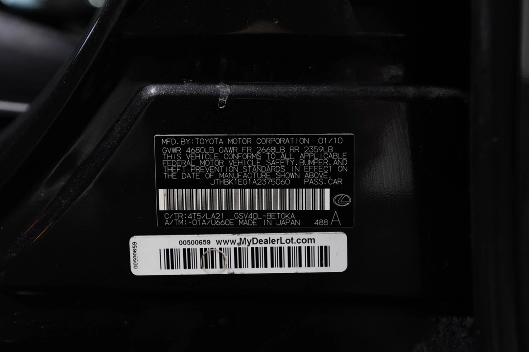2010 Lexus ES 5th Gen - Image 20 of 21