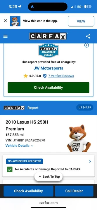 2010 Lexus HS - Image 17 of 18