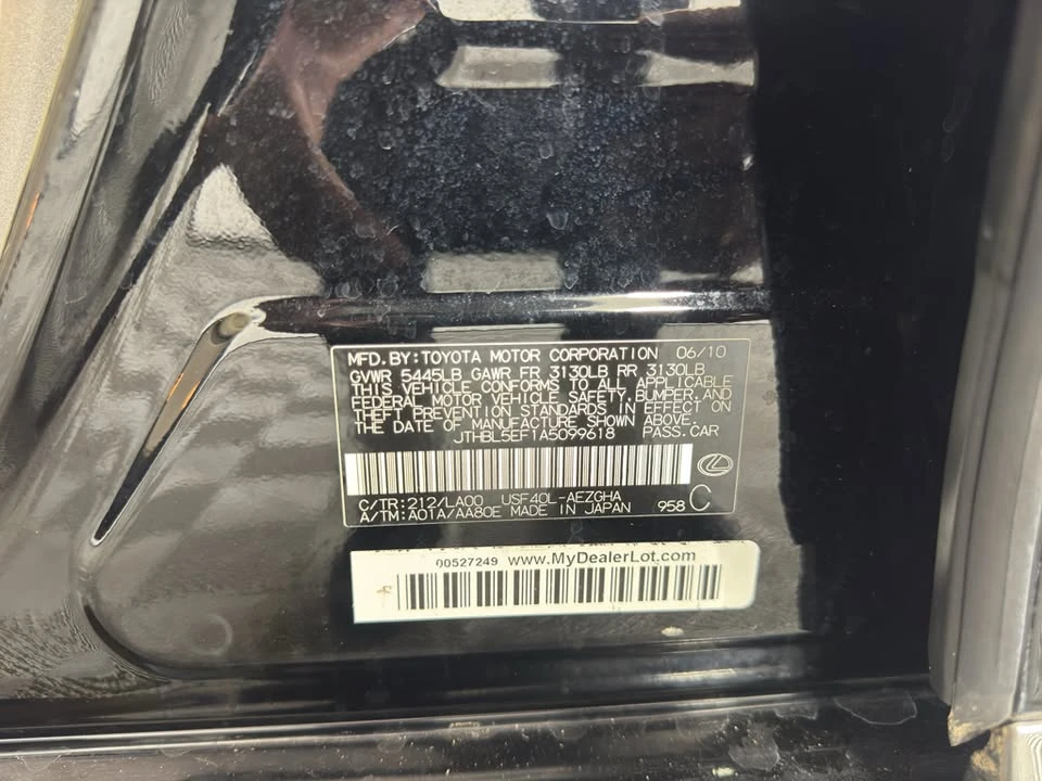 2010 Lexus LS 4th Gen - Image 12 of 20