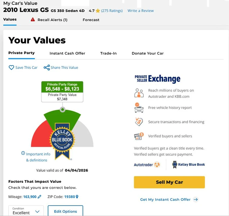 2010 Lexus GS 3rd Gen - Image 13 of 13