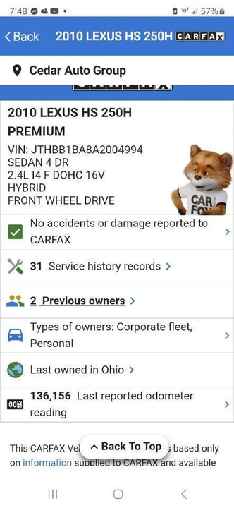 2010 Lexus HS - Image 10 of 19