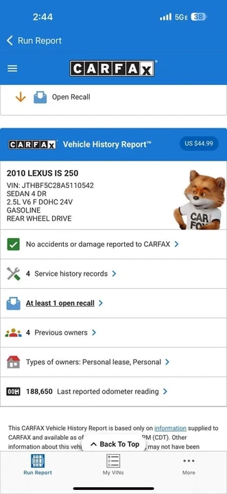 2010 Lexus IS 2nd Gen - Image 13 of 13