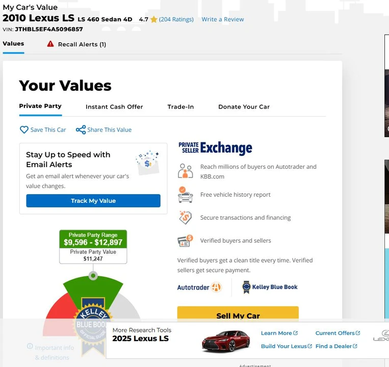 2010 Lexus LS 4th Gen - Image 7 of 7
