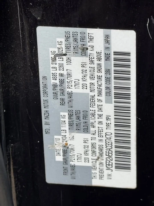 2010 Mazda CX-7 - Image 12 of 12