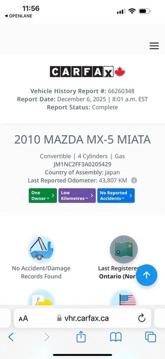 2010 Mazda NC MX-5 Miata - Image 12 of 12