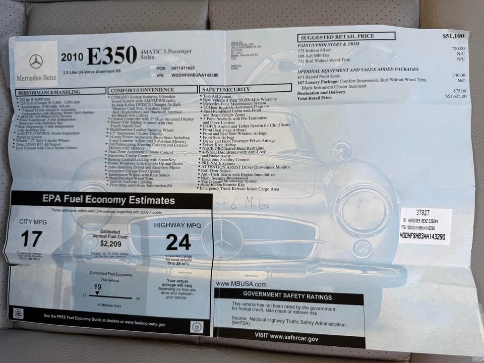 2010 Mercedes-Benz W212 E-Class - Image 19 of 20