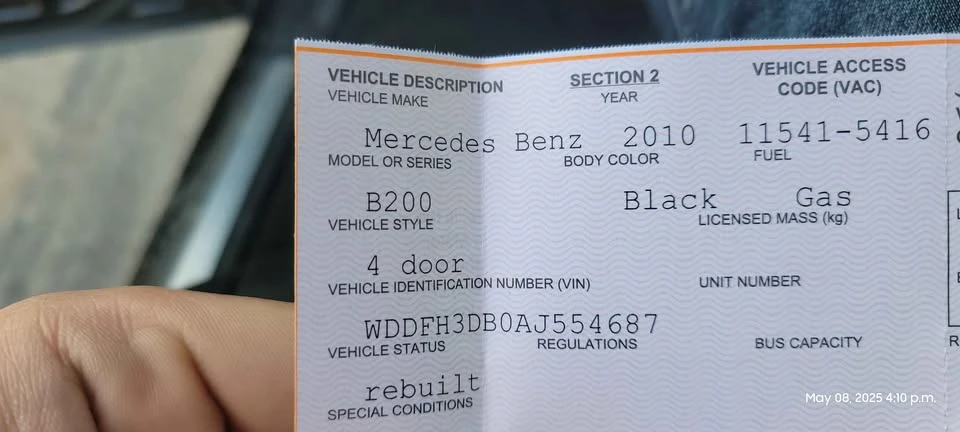 2010 Mercedes-Benz W245 B-Class - Image 9 of 9