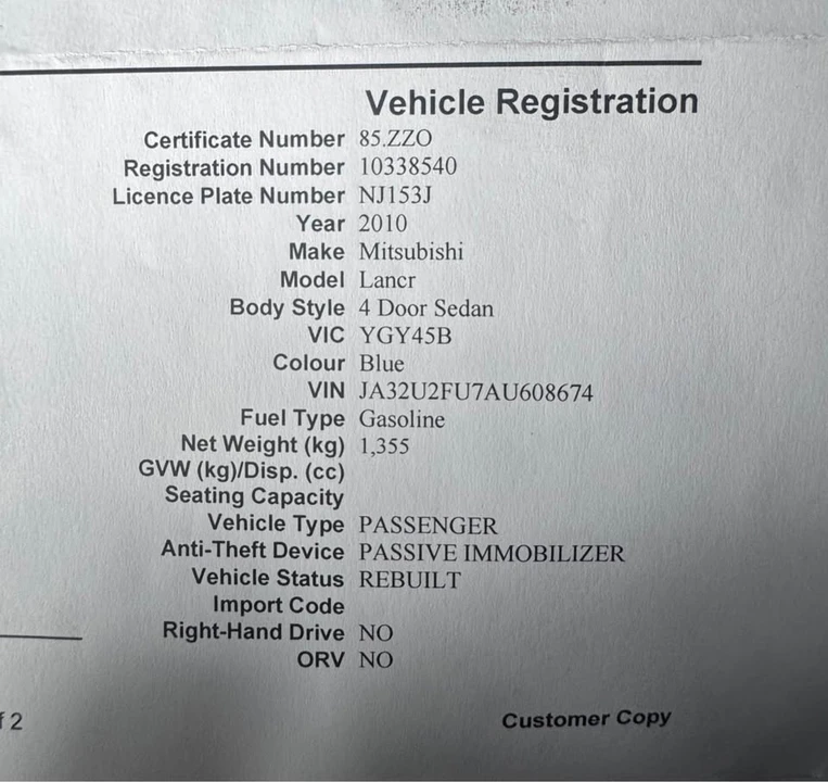2010 Mitsubishi Lancer 9th Gen - Image 15 of 15