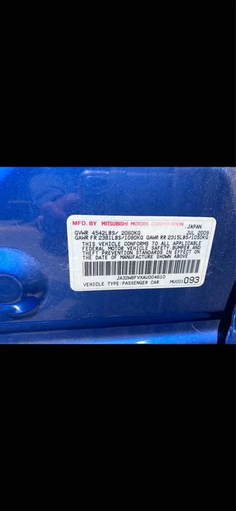 2010 Mitsubishi Lancer Evolution X 9th Gen - Image 2 of 19