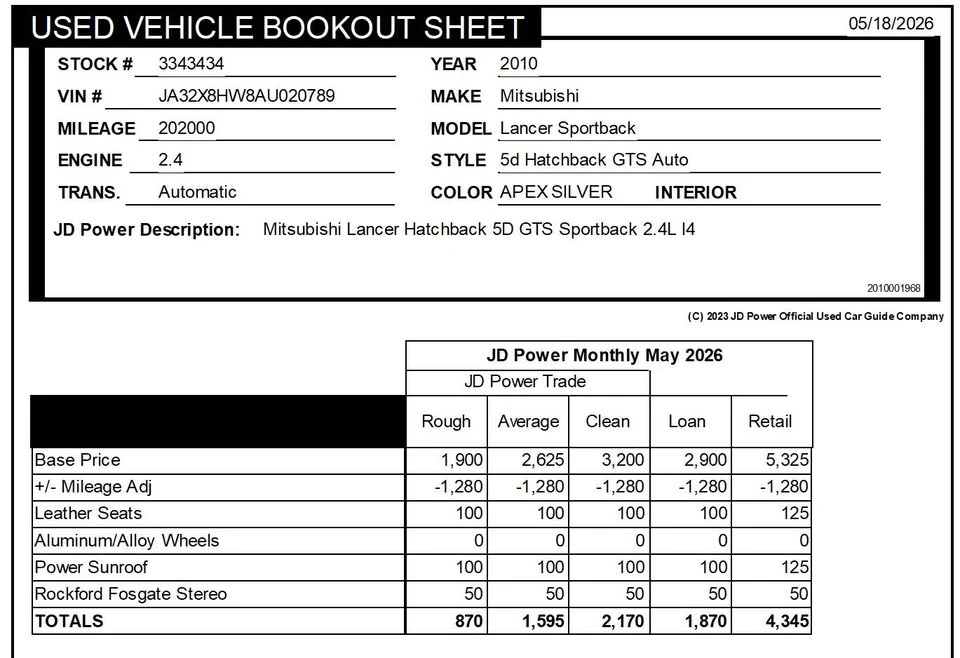 2010 Mitsubishi Lancer 9th Gen - Image 20 of 20
