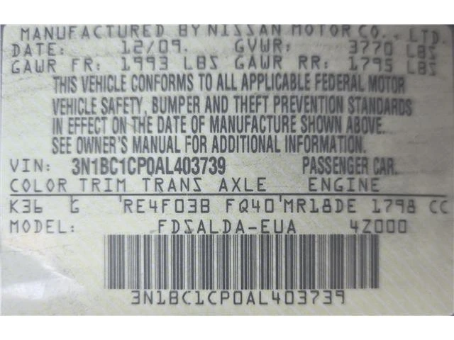 2010 Nissan Versa - Image 10 of 11
