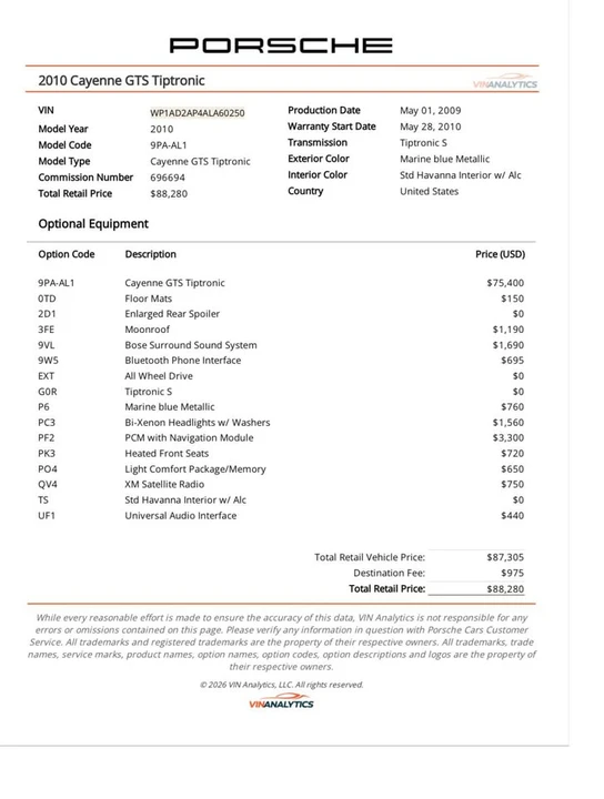 2010 Porsche 955/957 Cayenne GTS - Image 20 of 21