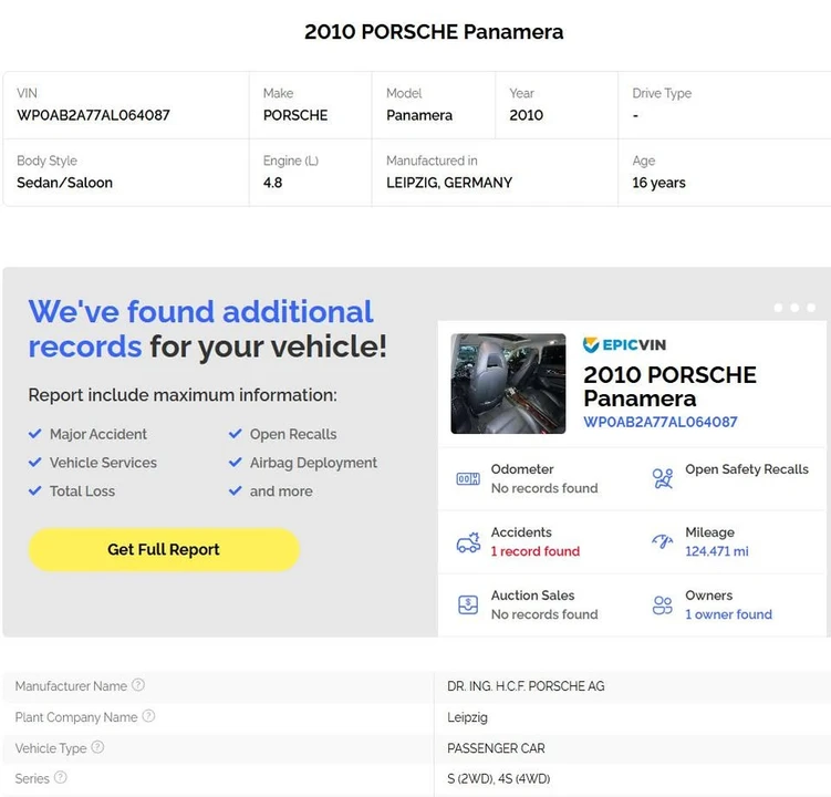 2010 Porsche 970 Panamera 4S - Image 19 of 20