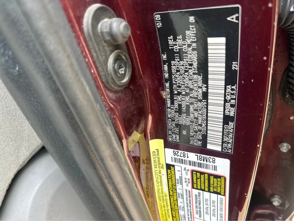 2010 Toyota Sequoia 2nd Gen - Image 12 of 12