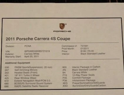 2011 Porsche 997 Carrera 4S - Image 13 of 13