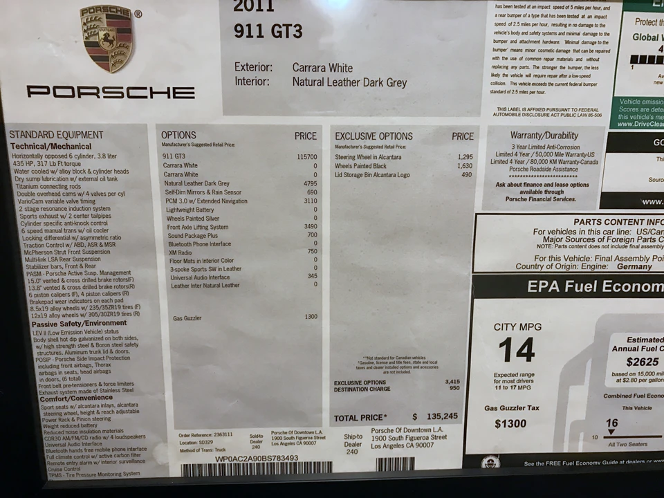 2011 Porsche 997 GT3 - Image 7 of 8