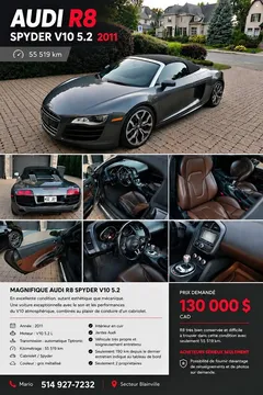 2011 Audi R8 Spyder V10 5.2