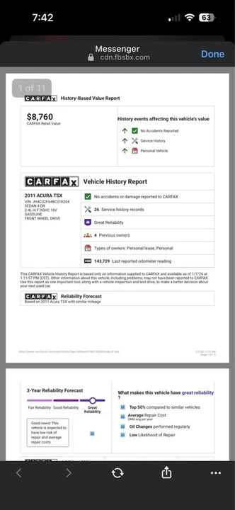 2011 Acura TSX 2nd Gen - Image 2 of 12